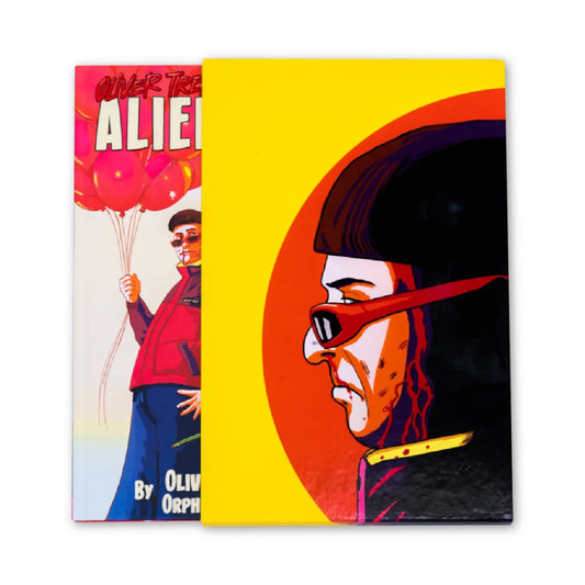 Vibrant illustrated Oliver Tree Alien Boys Graphic Novel Adventure books with graphic art style