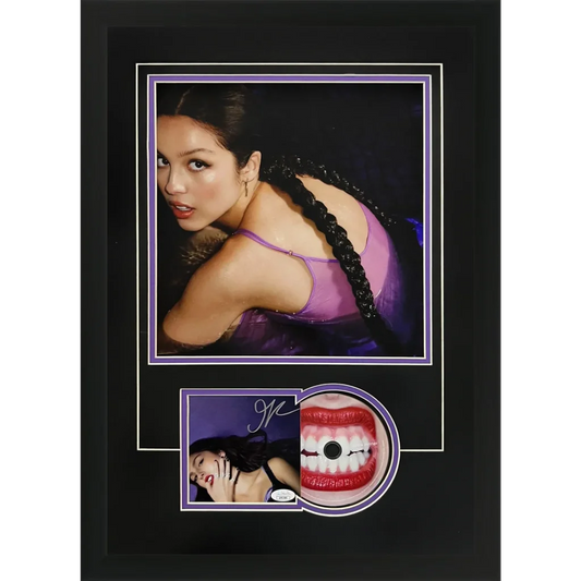 Olivia Rodrigo autographed Guts deluxe framed with 12x12 poster