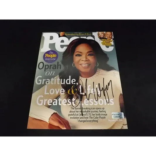 Oprah Winfrey signed People magazine cover with authentic certificate in a winfrey signed 8x10 photo