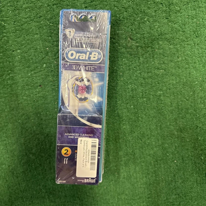 Oral-B 3D White electric toothbrush heads pack of 6 in blue purple package