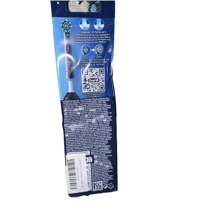 Oral-B Cross Action Clean replacement toothbrush heads in blue black pack