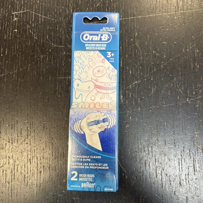 Oral-B Sensitive Gum Care replacement heads with cartoon characters