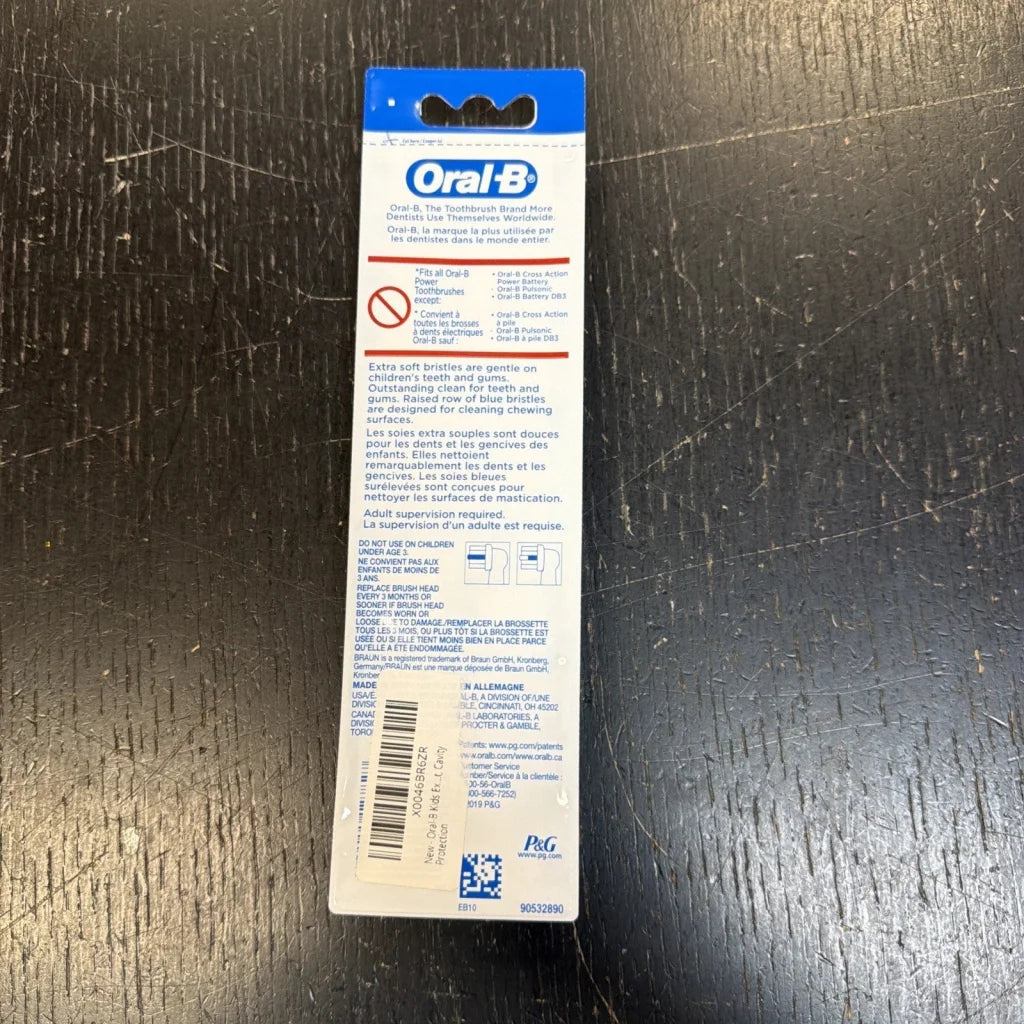 Oral-B Sensitive Gum Care electric toothbrush replacement brush heads in white blue pack