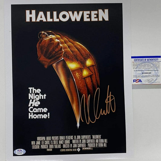 1978 Halloween movie poster with knife design and Michael Myers glove and blade