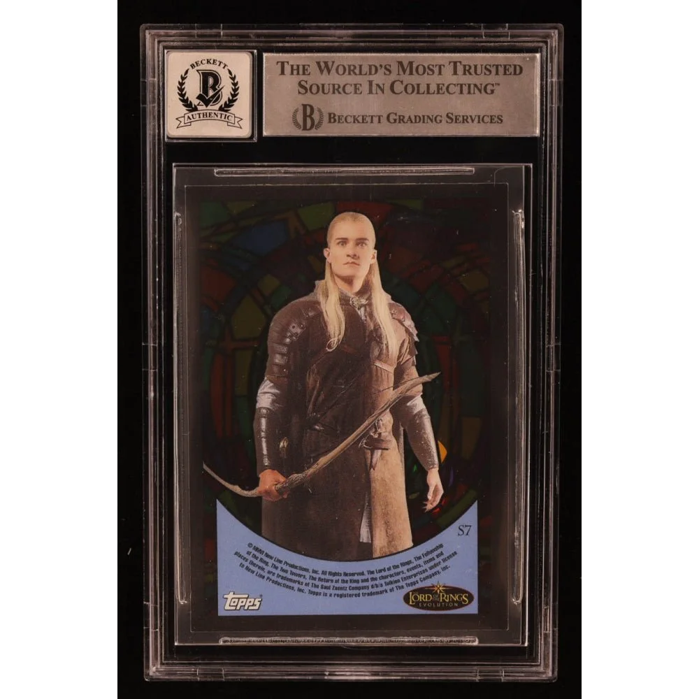 Orlando Bloom stained glass collectible trading card Beckett witnessed Legolas scene