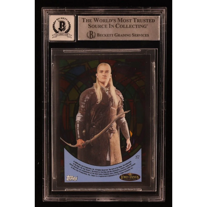 Orlando Bloom stained glass collectible trading card Beckett witnessed Legolas scene