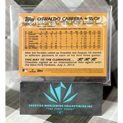 2013 Topps Osvaldo Cabrera baseball card at Prestige Worldwide Collectibles