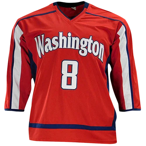 Ovechkin autographed Washington custom jersey number 8 with red design