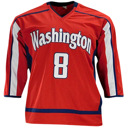Ovechkin autographed Washington custom jersey number 8 with red design