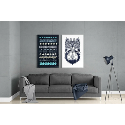 Stunning Owl Glass Wall Art with Geometric Patterns | Modern Wall Art Decor | vintageantiquesgifts.com