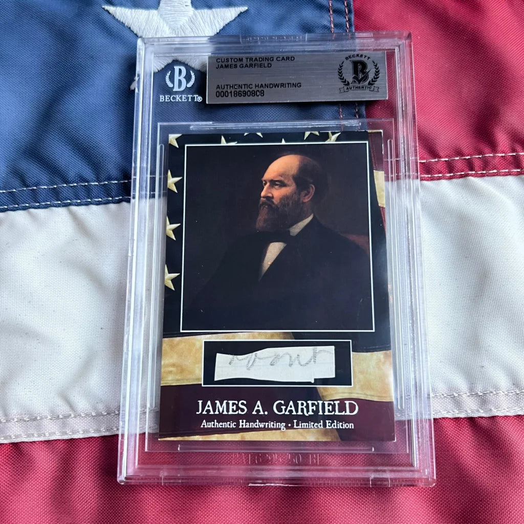 Authentic piece of James A. from Garfields handwriting history