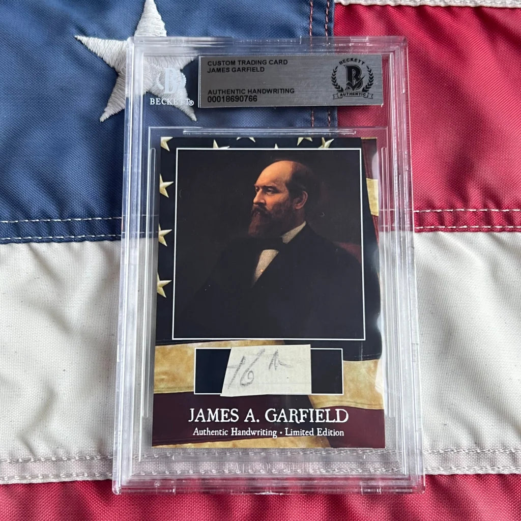 James A. as authentic piece in Garfield handwriting history