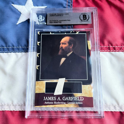 Limited edition James A. as authentic piece of Garfields handwriting