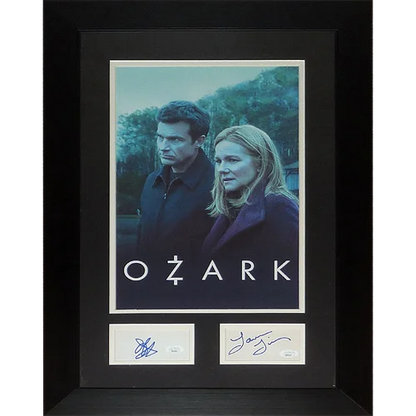 Deluxe framed black-framed ozark 11x17 tv poster with jason bateman and laura linney autographs signed in ink