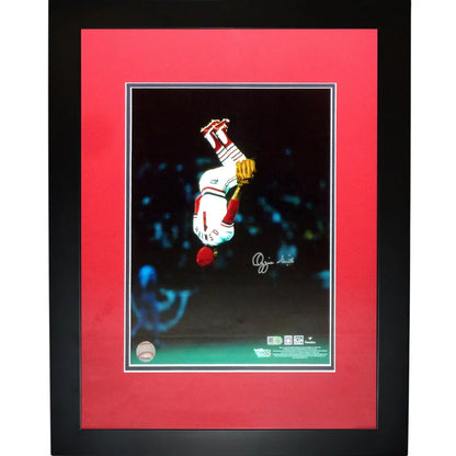 Ozzie Smith autographed St. Louis Cardinals back flip deluxe framed 11x14 photo