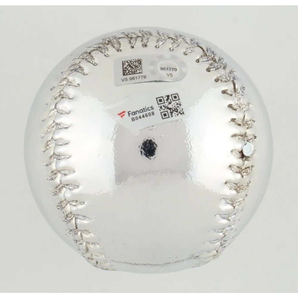 Ozzie Smith signed chrome baseball with silver stitching for collectors