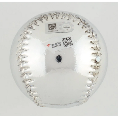 Ozzie Smith signed chrome baseball with silver stitching for collectors