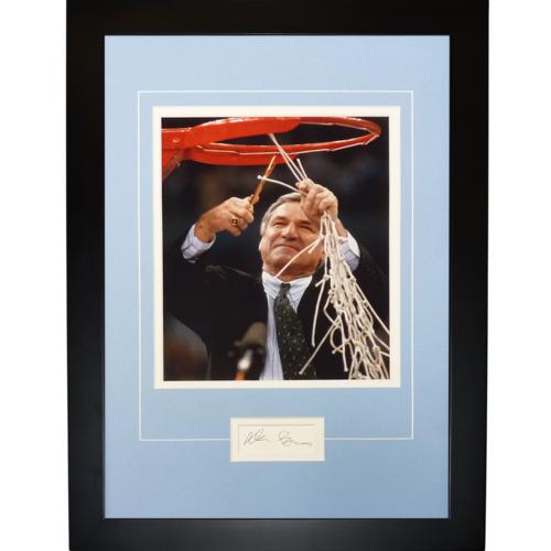 Dean Smith Autographed North Carolina Tar Heels (Cutting Nets) "Signature Series" Frame - JSA