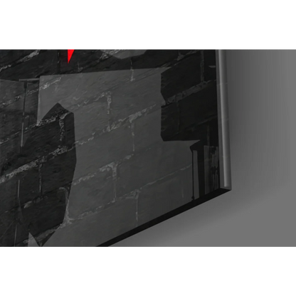 Black textured wall art panel with metallic edge, No Pain No Gain motivational print