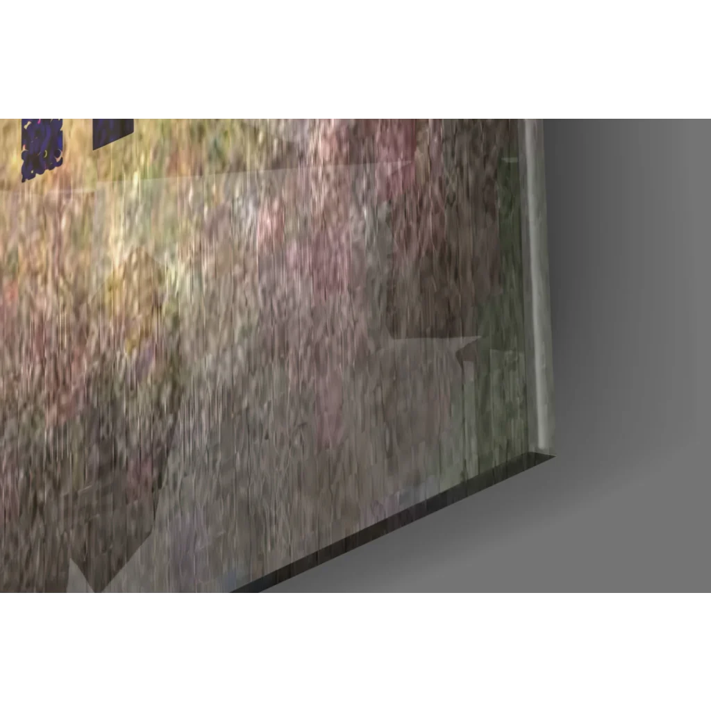 No Pain No Gain multi-colored glass wall art with textured tiles