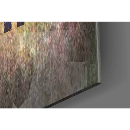 No Pain No Gain multi-colored glass wall art with textured tiles