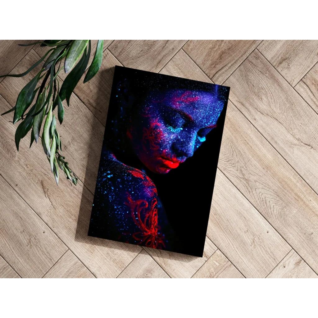 Cosmic Glitter Woman Insigne Aluminum Prints Unique Style | Modern Wall Art Decor | vintageantiquesgifts.com