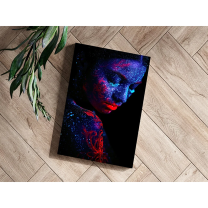 Cosmic Glitter Woman Insigne Aluminum Prints Unique Style | Modern Wall Art Decor | vintageantiquesgifts.com