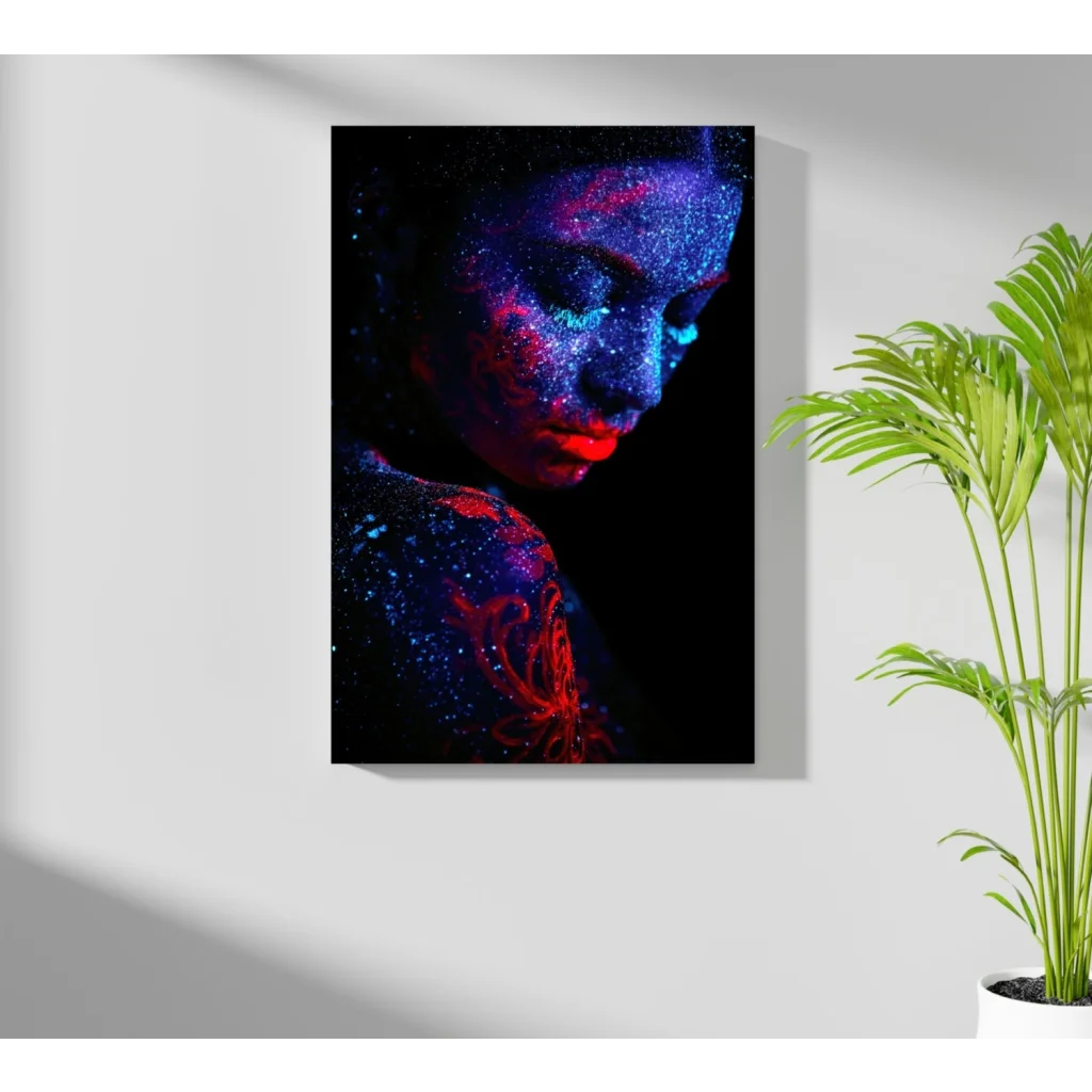 Cosmic Glitter Woman on Insigne Aluminum Prints in unique style