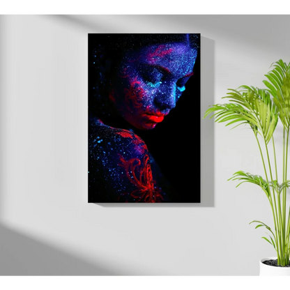 Cosmic Glitter Woman on Insigne Aluminum Prints in unique style