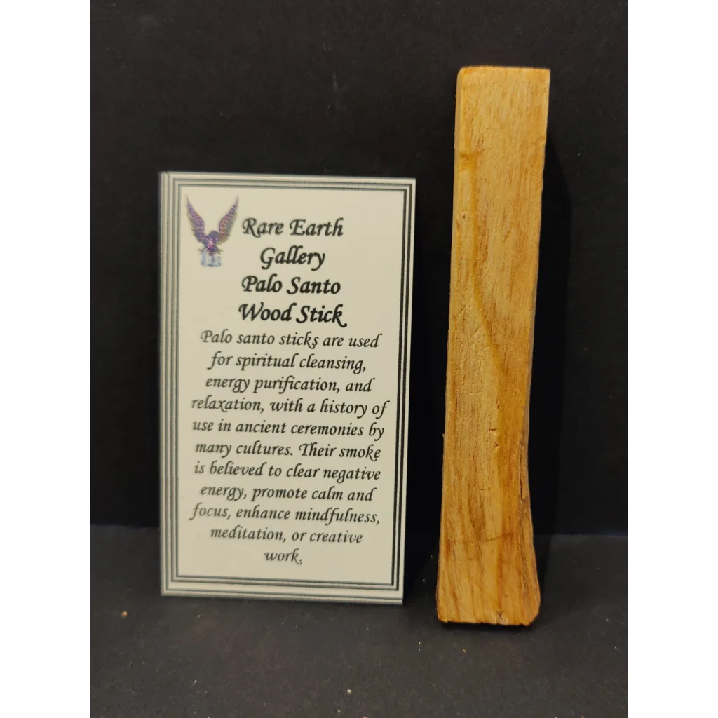 Light brown palo santo wood stick with natural texture and taper