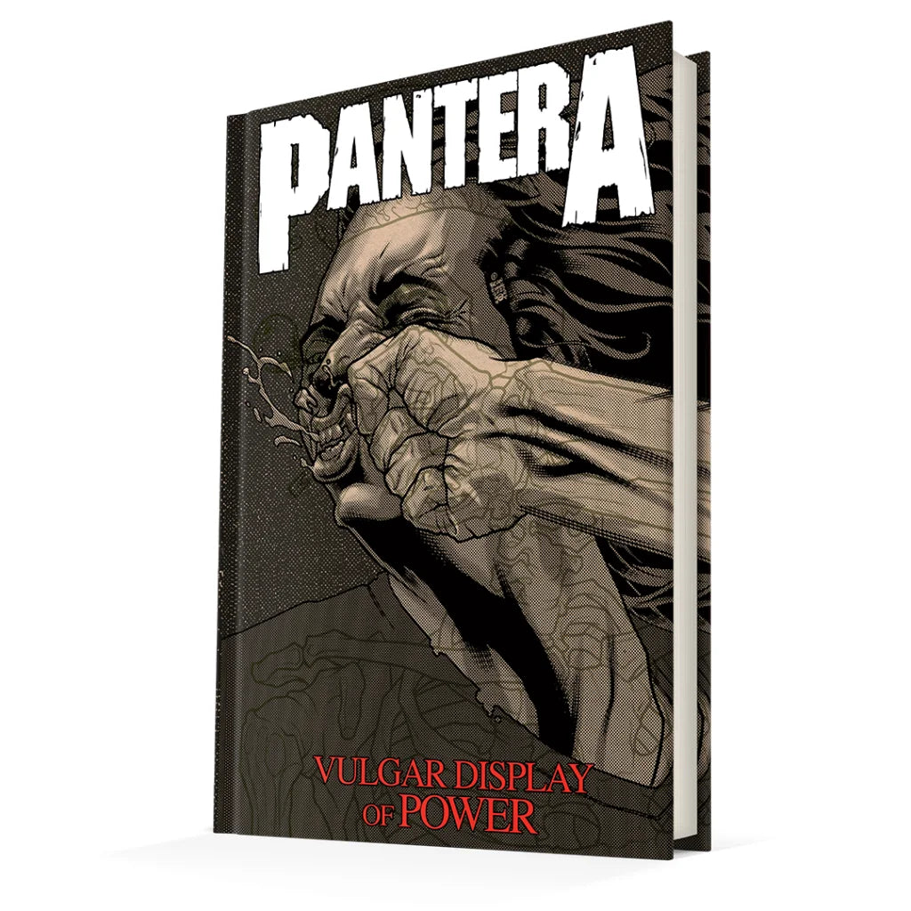 Dark stylized Pantera Vulgar Display of Power graphic novel by Alan Robert featuring Erik Rodriguez and Danijel Zezelj