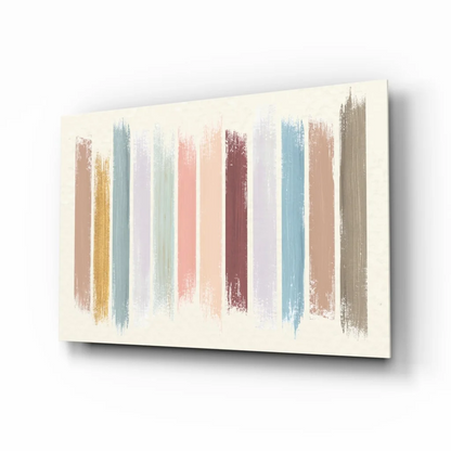 Pastel brushstroke canvas wall art print on display