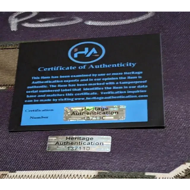 Certificate of authenticity with holographic sticker for Patrick Mahomes autographed jersey