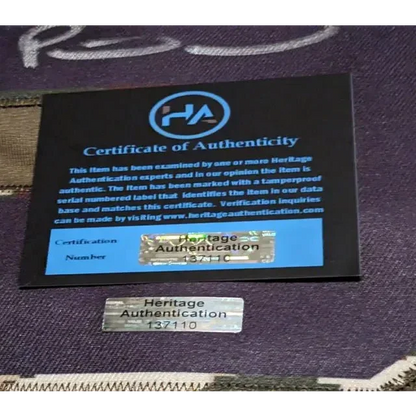 Certificate of authenticity with holographic sticker for Patrick Mahomes autographed jersey