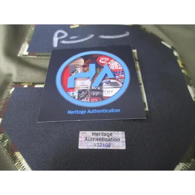 Patrick Mahomes signed jersey with Heritage COA and authentication certificate displayed