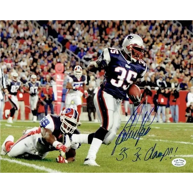 Patrick Pass New England Patriots autographed inscribed 8x10 photo of him running with the ball