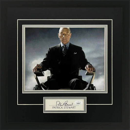 Patrick Stewart autographed X-Men 8x10 photo in black frame with JSA