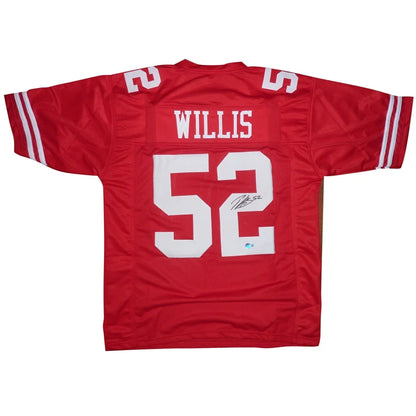 Patrick Willis autographed San Francisco red jersey with Willis 52