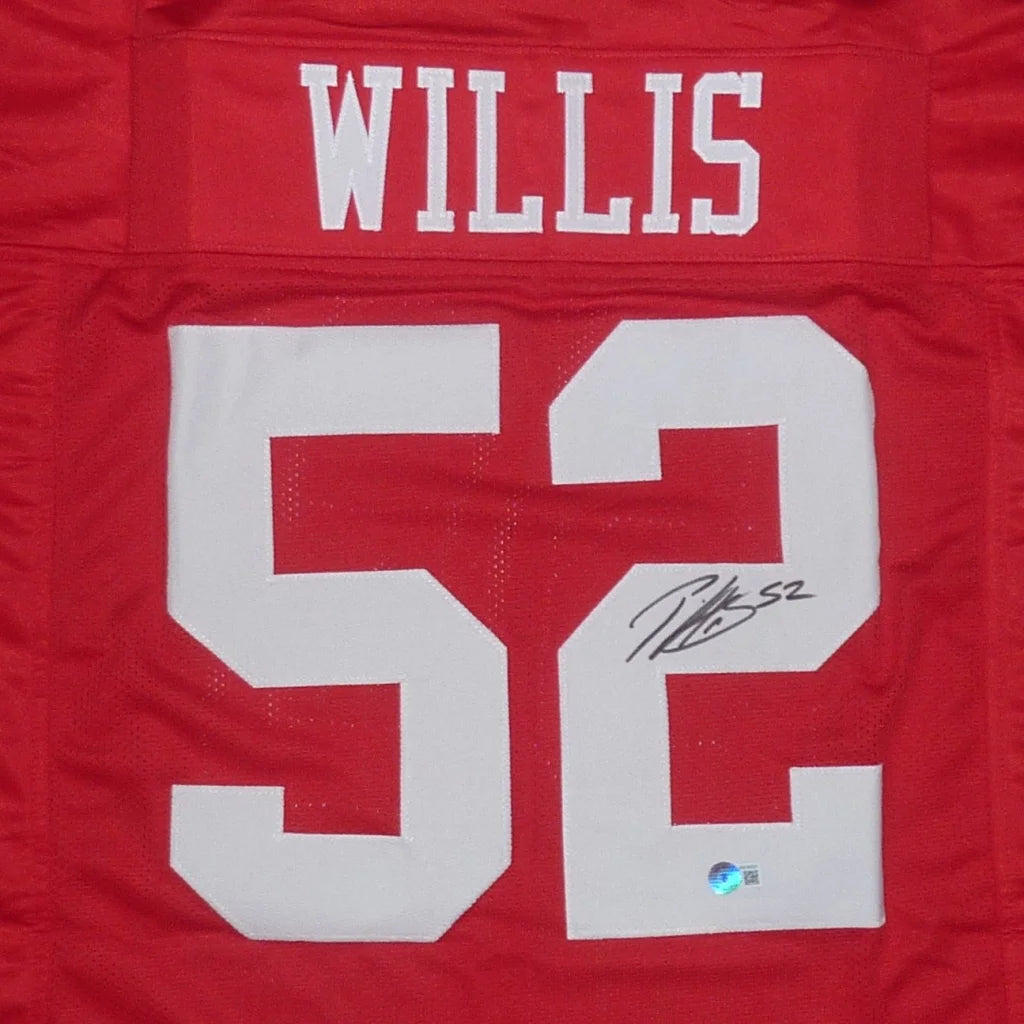 Patrick Willis autographed San Francisco red #52 custom jersey