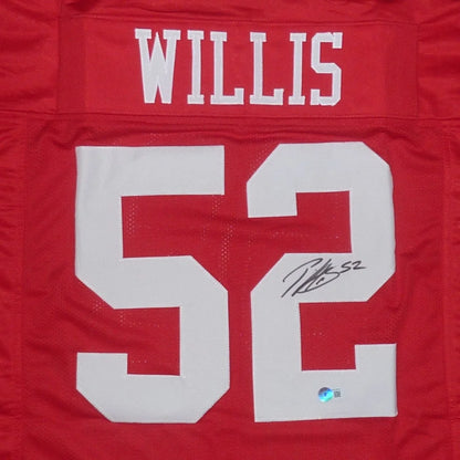 Patrick Willis autographed San Francisco red #52 custom jersey