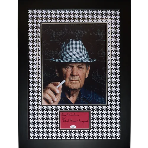 Framed Paul Bear Bryant autographed Alabama Crimson Tide chalkboard 11x14 photo