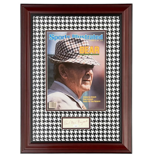 Framed 11x14 Sports Illustrated Paul Bear Bryant in houndstooth hat