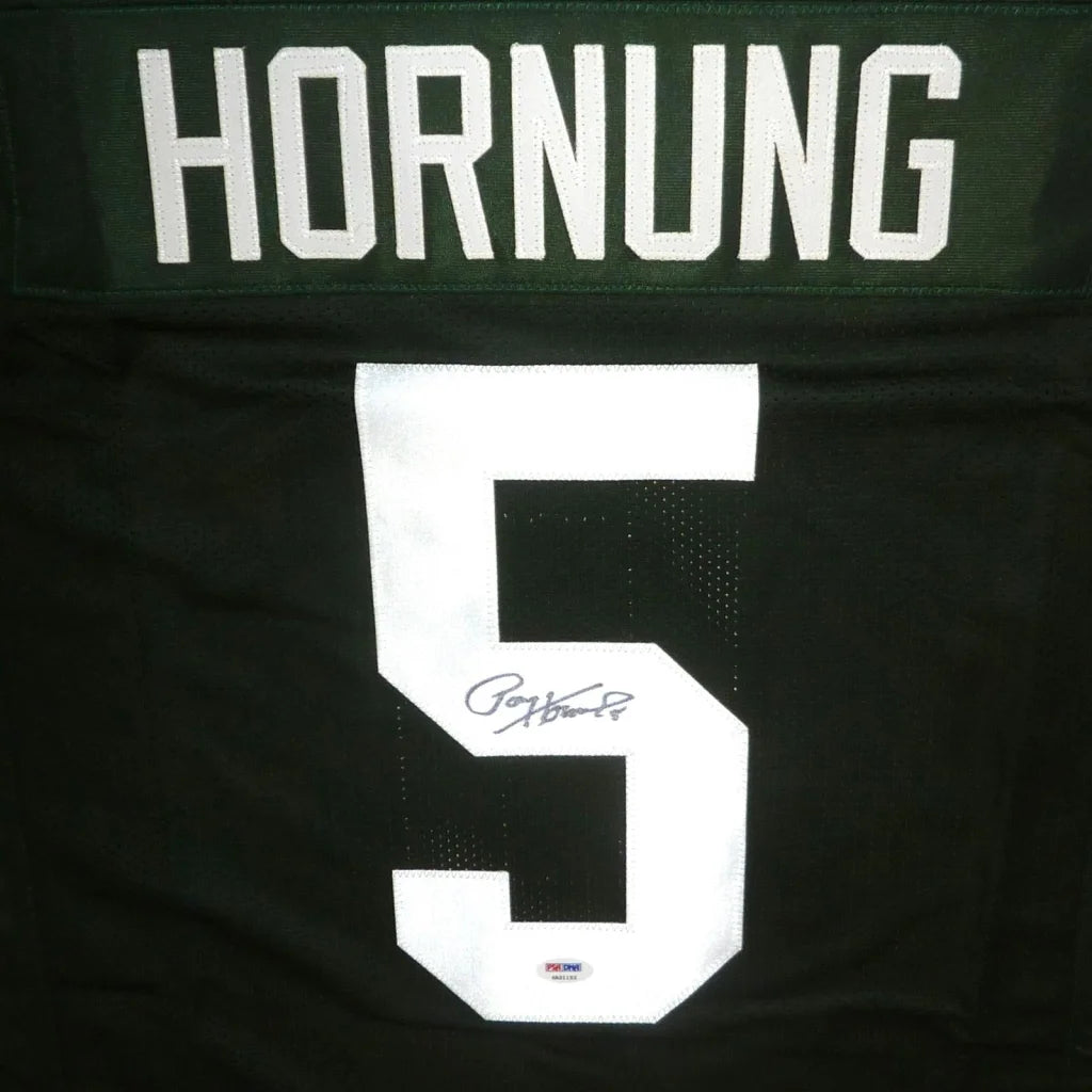 Paul Hornung autographed Green Bay Packers green #5 jersey with Hornung name