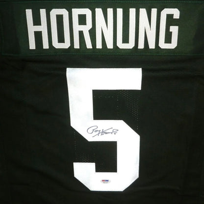 Paul Hornung autographed Green Bay Packers green #5 jersey with Hornung name