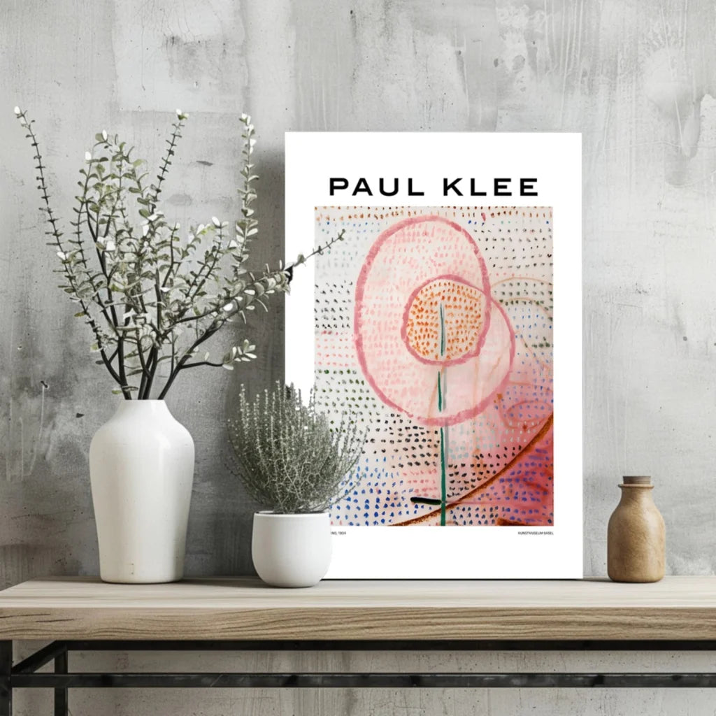 Insigne Aluminum Prints Paul Klee Floral Abstract Art | Glass Wall Art Print | vintageantiquesgifts.com