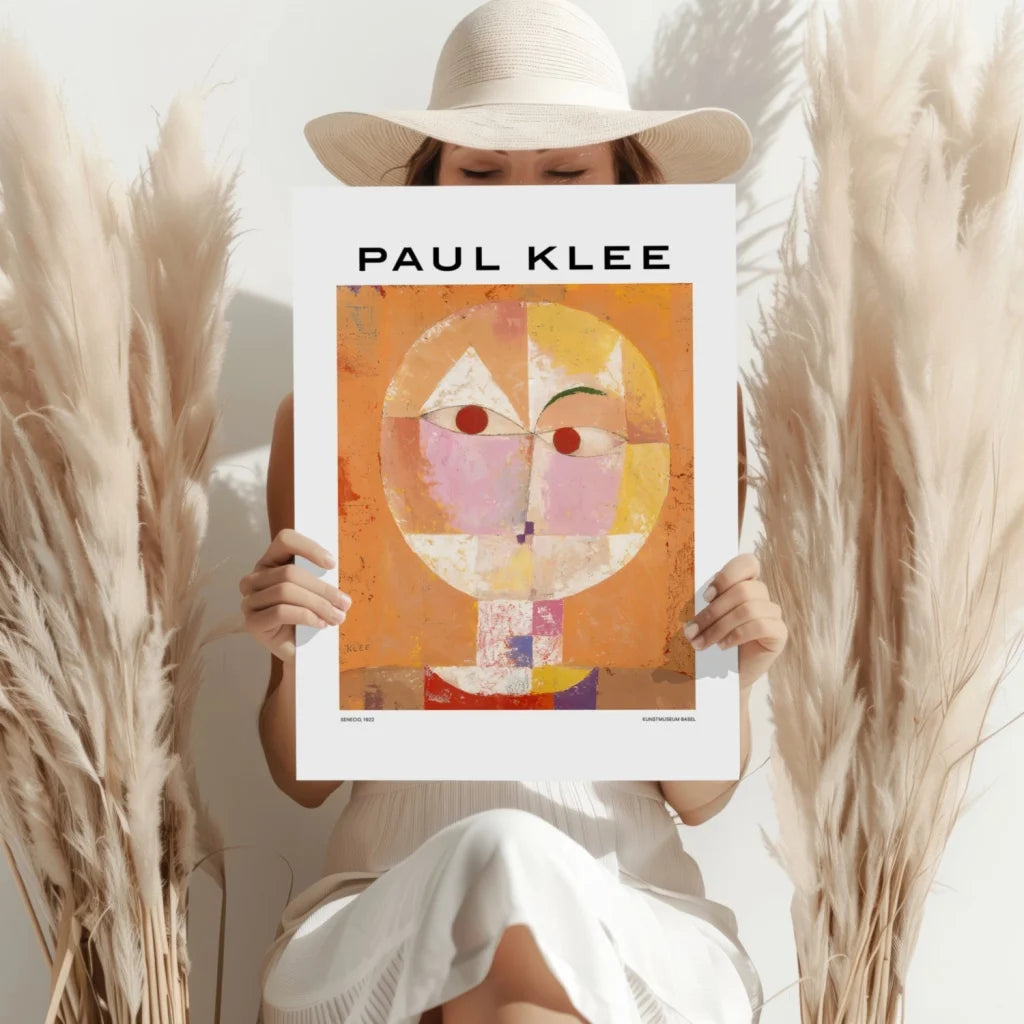 Paul Klee geometric portrait on Insigne aluminum print