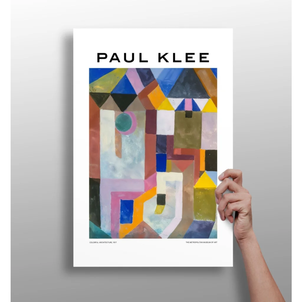 Paul Klee Colonia Architecture insigne aluminum print in vibrant colors