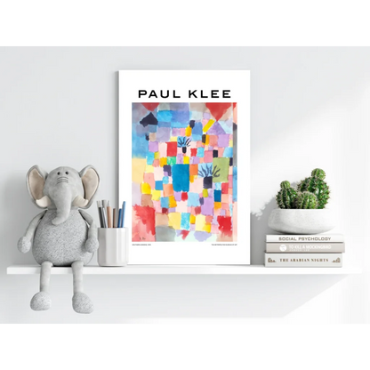 Vibrant Paul Klee abstract poster on Insigne aluminum print