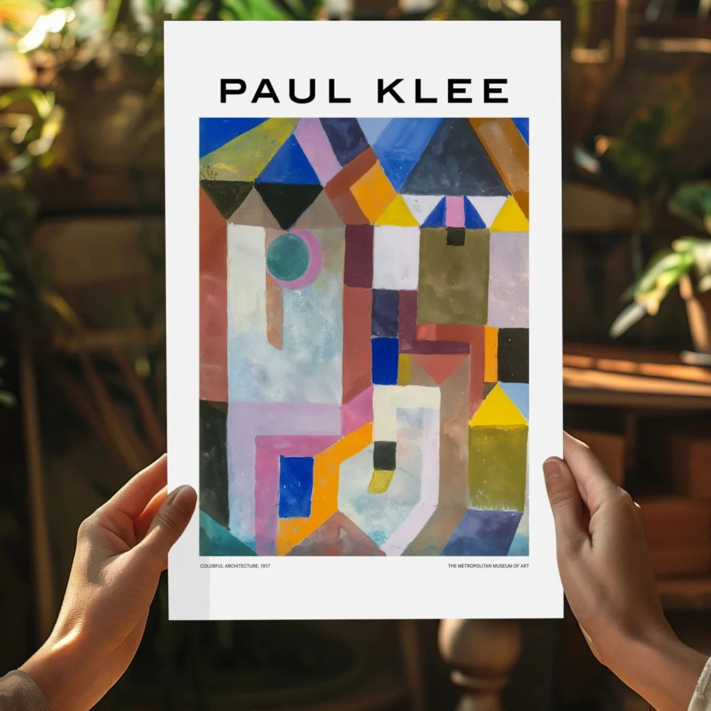 Paul Klee colorful architecture insigne aluminum print in vibrant colors