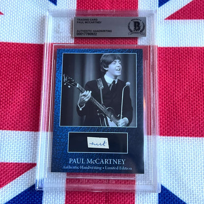 Paul McCartney's Original Handwriting Graded Autograph Trading Card